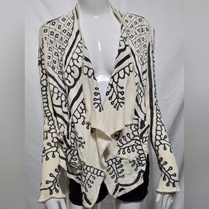 Johnny Was Biya Kiaskari Cropped Embroidered Cardigan